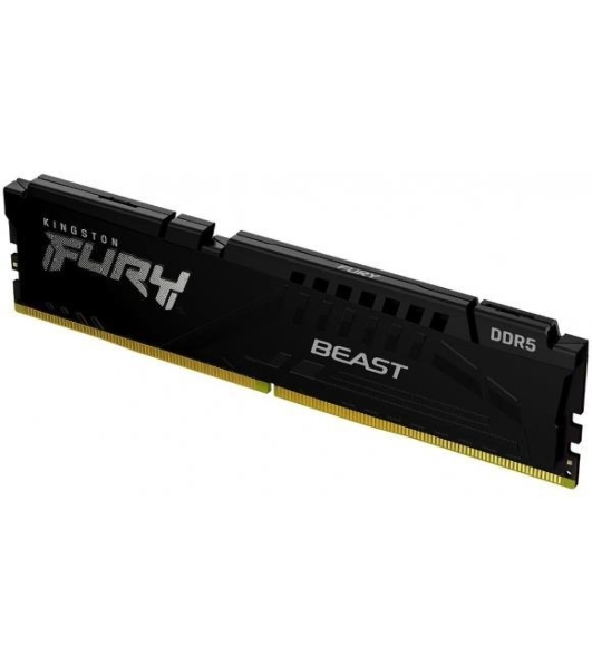 Оперативная память Kingston Fury Beast, DDR5, 16GB (1x16GB), 5600MHz, CL40, DIMM, с радиаторами, черный