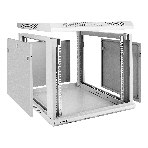 Шкаф телекоммуникационный 19' настенный 9U ExeGate EC-WM-9U.600.G.GREY (19', 9U, 600x600x500мм (ШхГхВ), передняя дверь закаленное стекло, съемные боковые панели, пыле- и влагозащита IP23, светло-серый RAL 7035), фото4