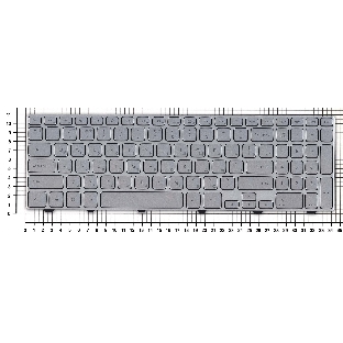 Клавиатура для ноутбука Dell Inspiron 15-7000 7537 серебристая с подсветкой