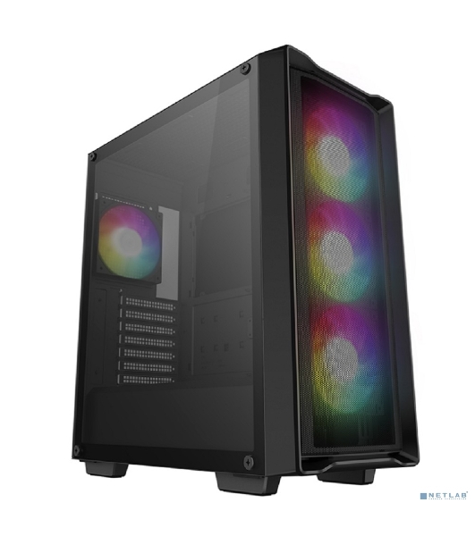 Компьютерный корпус Deepcool CC560 MESH V2 черный без БП ATX 4x120мм 5x140мм 2xUSB 3.0 audio bott PSU