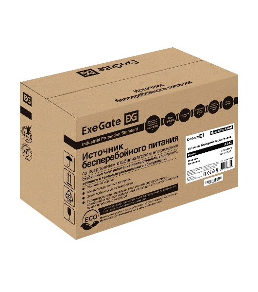 Источник бесперебойного питания ExeGate SpecialPro Smart LLB-600.LCD.AVR.2SH 600VA/360W, LCD, AVR, 2*Schuko, черный
