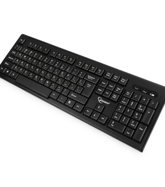Комплект клавиатура+мышь Gembird KBS-8002 беспроводной, USB, 1000 DPI, чёрный