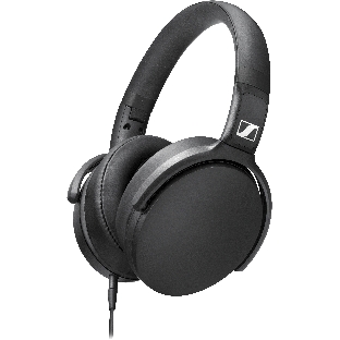 Наушники Sennheiser HD 400S накладные складные закрытые 18-20000Гц съемный кабель 1,4м, угловой jack 3.5мм, 120дБ, микрофон, черные, 508598