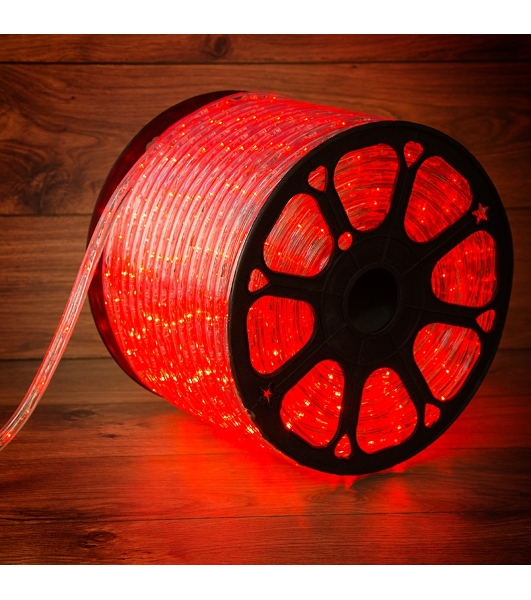 Дюралайт LED, постоянное свечение (2W) - красный, 36 LED/м, бухта 100м Neon-Night
