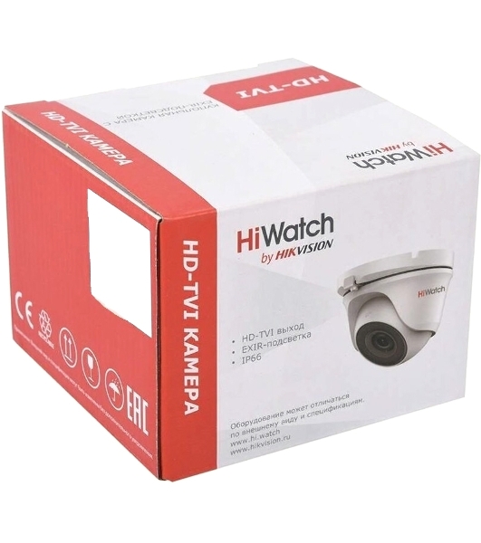Камера видеонаблюдения HiWatch DS-T203(B) 2.8-2.8мм HD-CVI HD-TVI цветная корп.:белый