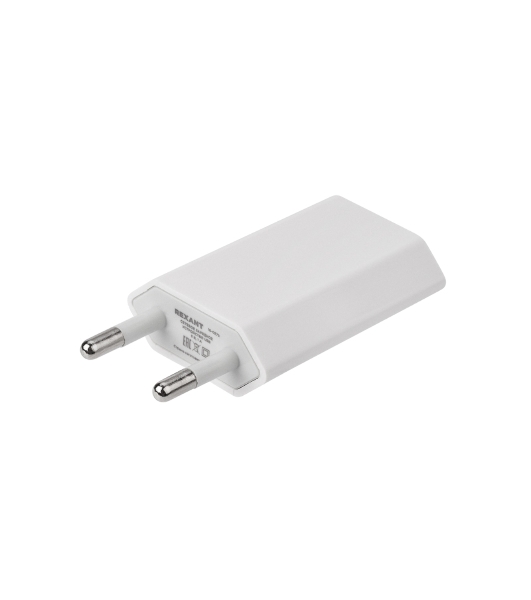 Сетевое зарядное устройство Rexant USB, 5V, 1 A, белый