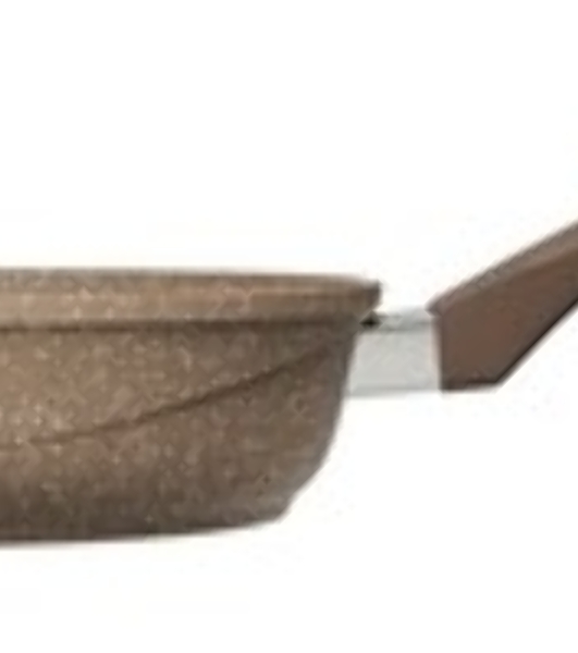 Сковорода Мечта с28806 Гранит brown 28 см, несъемная ручка стеклянная крышка