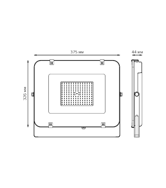 Прожектор светодиодный Gauss Elementary 150W 12800lm 6500К 200-240V IP65 черный LED 1/4