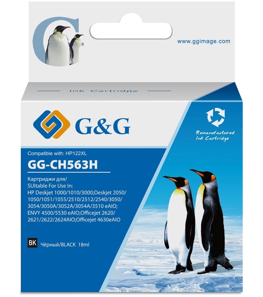 Картридж струйный G&G GG-CH563H черный (18мл) для HP DJ 1050/2050/2050s
