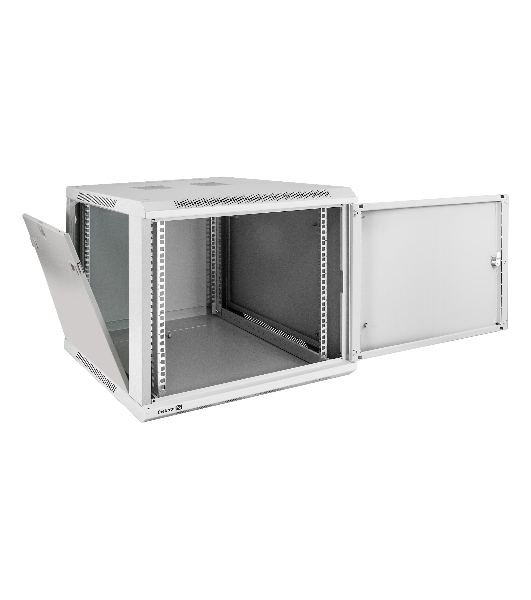 Шкаф телекоммуникационный 19' настенный 9U ExeGate EC-WM-9U.600.M.GREY (19', 9U, 600x600x500мм (ШхГхВ), передняя дверь металл, съемные боковые панели, пыле- и влагозащита IP23, светло-серый RAL 7035)