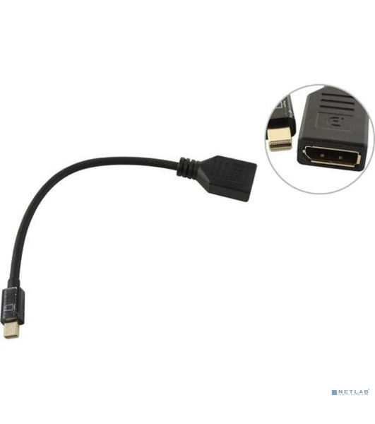 Кабель miniDisplayPort-DisplayPort ExeGate EX-CC-mDPM-DPF-0.15 (mini20M/20M, 0,15м)