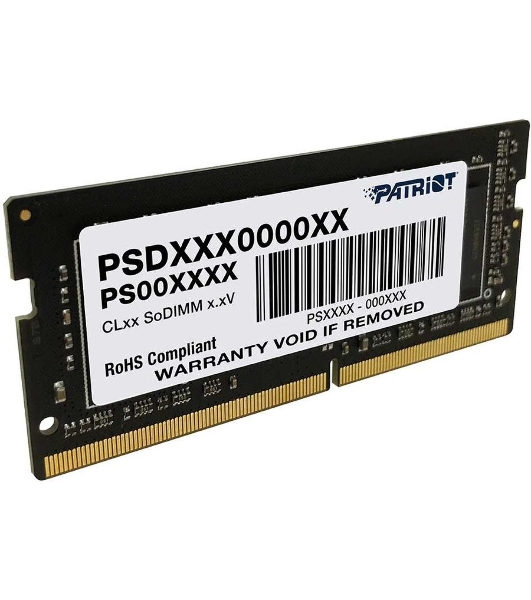 Оперативная память Patriot Signature, DDR4, 4GB (1x4 GB), 2666 MHz, CL19, SO-DIMM