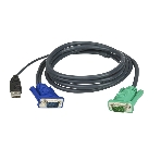 Шнур, мон+клав+мышь USB ATEN, SPHD15=>HD DB15+USB A-Тип, Male-2xMale, 8+4 проводов, опрессованный, 3 метр., черный, (2L-5203U), фото2