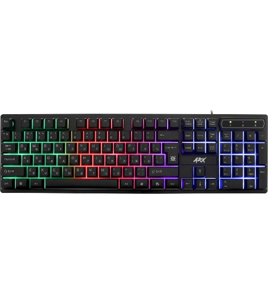 Клавиатура проводная Defender Arx GK-196L RU, USB, черный