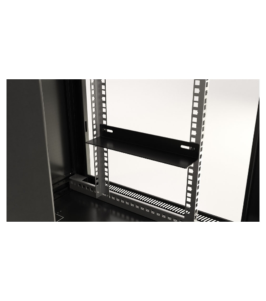 Шкаф телекоммуникационный настенный Hyperline TWB, 19', 6U, 367х600х450 мм (ВхШхГ), дверь: металл, разборный, черный