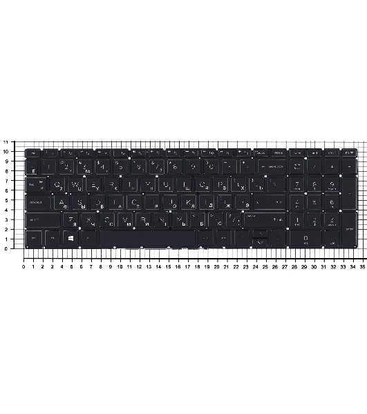 Клавиатура для ноутбука HP 250 G7 255 G7 256 G7 черная с подсветкой