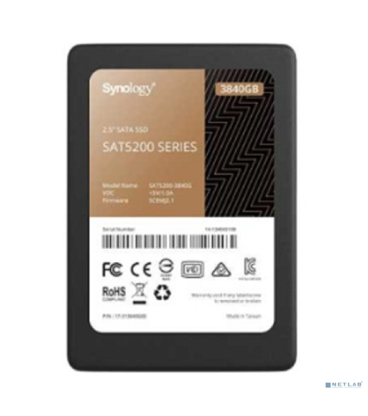 Накопитель SSD Synology SAT5221-3840G, 3.84Tb, SATA III, 2.5', R/W 500/500