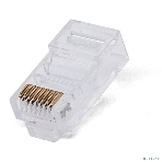 Коннектор RJ-45, Filum FL-NA-PLUG5E-5 5E кат., 8p8c, 6 мкм, для одножильного кабеля, уп/100 шт, фото 1
