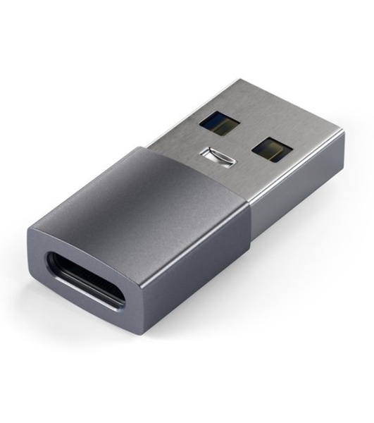 Адаптер Satechi USB Type-A to Type-C. Цвет серый космос.