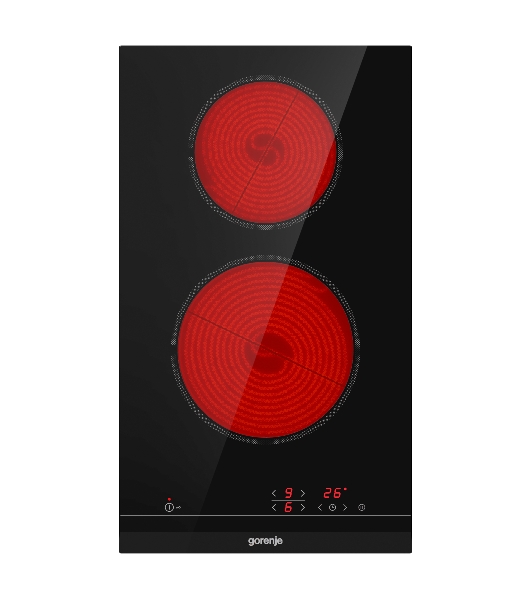 Варочная панель Gorenje ECT321BCSC, конфорок: 2 шт., стеклокерамика, независимая, черный