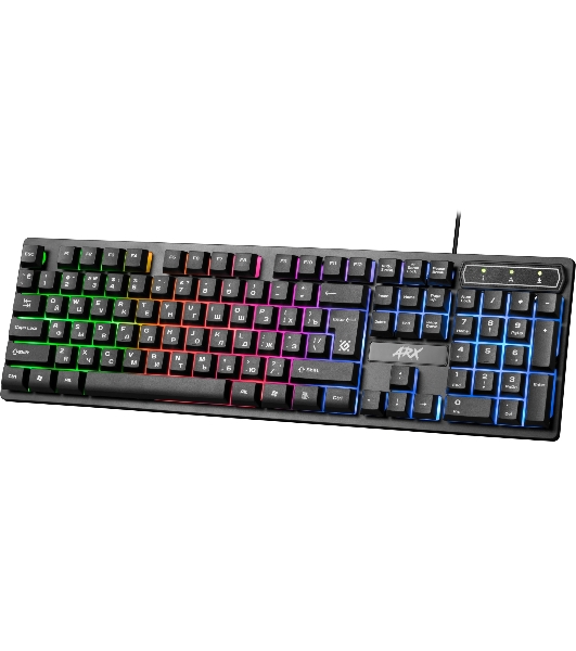 Клавиатура проводная Defender Arx GK-196L RU, USB, черный