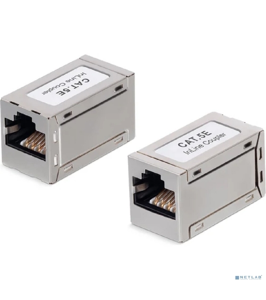 Проходной адаптер (coupler) Cabeus, RJ45(8p8c), кат. 5е, экр., металл