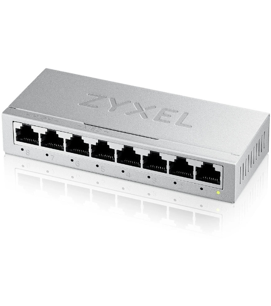 Коммутатор Zyxel GS-108B v5, 8 портов 1000 Мбит/с, настольный, металлический корпус