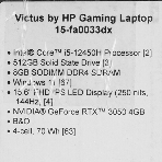 Ноутбук HP Victus 15-fa2082wm Core i5 13420H 16Gb SSD512Gb NVIDIA GeForce RTX4050 6Gb 15.6' IPS FHD (1920x1080) Windows 11 Home Multi Language silver WiFi BT Cam (B5EQ3UA), фото13