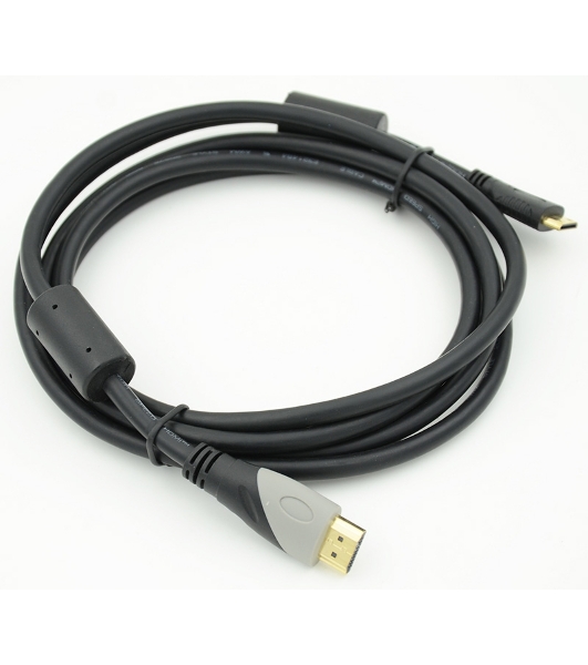 Кабель аудио-видео Behpex HDMI (m)/Mini HDMI (m) 2м. феррит.кольца черный