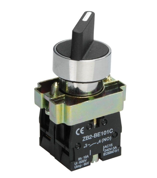 Переключатель LAY5-BD33 на 3 полож. черный I-O-II станд. ручка IEK BSW60-BD-3-K02