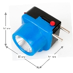 Фонарь налобный аккумуляторный LED5375 220В 0.4Вт LED 2 реж. пластик голуб. Ultraflash 14252, фото6