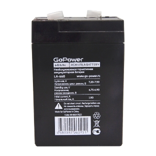 Аккумулятор свинцово-кислотный GoPower LA-660 6V 6Ah (1/20)