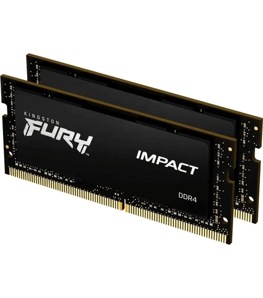 Оперативная память Kingston Fury Impact, DDR4, 16GB (2x8GB), 3200MHz, CL20, SO-DIMM