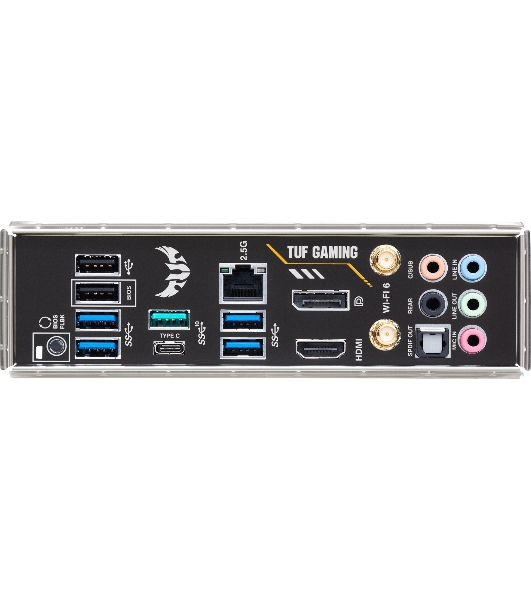 Материнская плата ASUS TUF GAMING B550-PLUS WIFI II, AM4, AMD B550, 4xDDR4, 6xSATA, 2xM.2, 1xPCI-E 3.0 x16, 1xPCI-E 4.0 x16, 3xPCI-E x1, 1xDP, 1xHDMI, 1x 2.5Gb LAN, 2xUSB-A 3.2 Gen 1, 1xUSB-A 3.2 Gen 2, 1xUSB-C 3.2 Gen 2, 3x3.5 мм, 7.1, ATX