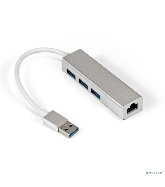 Кабель-адаптер ExeGate EXE-77U3T-45 (USB3.0 --> 3xUSB3.0 + 1xRJ45 UTP 1000Mbps RLT8153)
