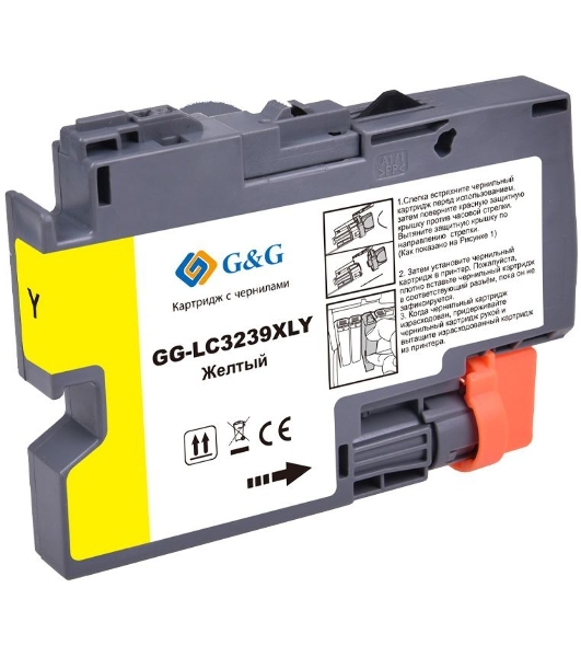 Картридж струйный G&G GG-LC3239XLY желтый (52мл) для Brother HL-J6000DW/J6100DW