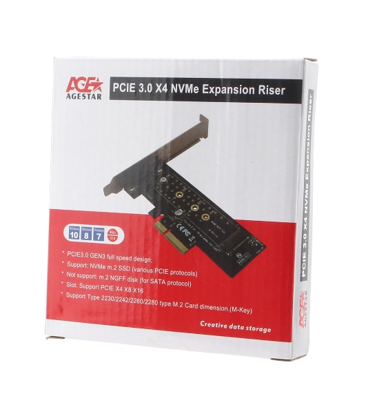 Адаптер AgeStar AS-MC01 PCI-E для M.2 NGFF SSD