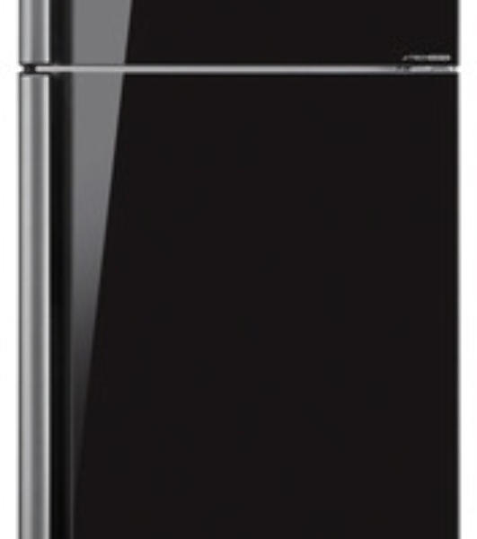 Холодильник Sharp SJ-XP59PGBK черное стекло двухкамерный 430/148л морозилка сверху, No Frost