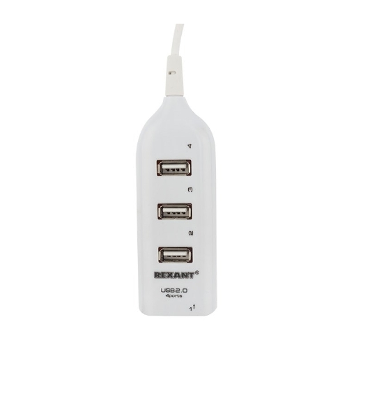 Разветвитель USB 2.0 Rexant на 4 порта белый