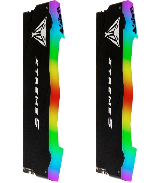 Оперативная память Patriot Viper Xtreme 5, DDR5, 48GB (2x24GB), 8000MHz, CL38, DIMM, с радиаторами, RGB, черный