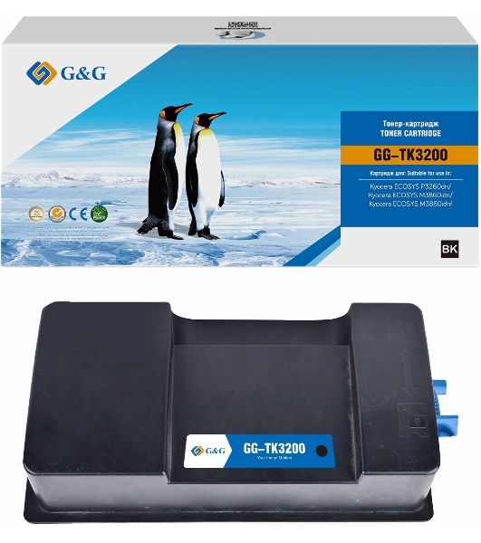 Картридж лазерный G&G GG-TK3200 TK-3200 черный (40000 стр.) для Kyocera ECOSYS P3260dn/M3860idn/M3860idnf