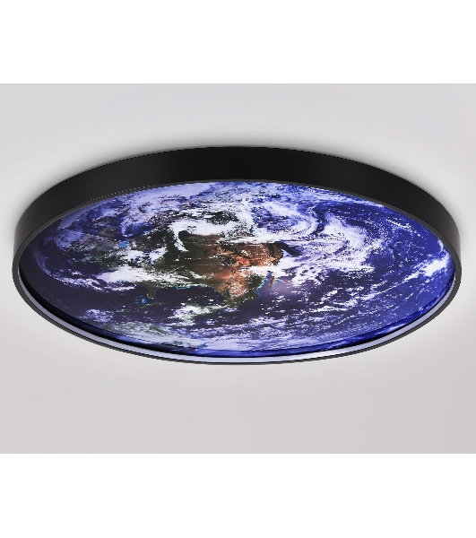 Настенно-потолочный светодиодный светильник Ambrella light FW11136 BK черный 50W LED 3000-6400K D800*38