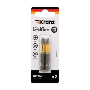 Бита для шуруповерта Kranz PH1х50 мм (2 шт./уп.)