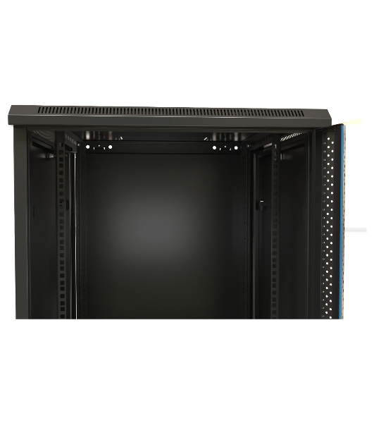 Шкаф телекоммуникационный настенный Hyperline TWB, 19', 6U, 367х600х450 мм (ВхШхГ), дверь: металл, разборный, черный