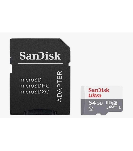 Флеш карта microSD 64GB SanDisk microSDXC Class 10 Ultra (SD адаптер) UHS-I 100MB/s