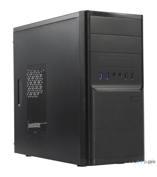 Компьютерный корпус InWin POWERMAN ES701BK USB 3.0 (Mini Tower, mATX, 450W PM-450ATX, USB 3.0x2, USBx2 + Audio, черный)