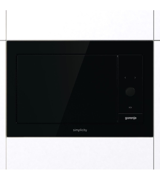 Встраиваемая микроволновая печь GORENJE BM235G1SYB черный 23 л, 900 Вт, переключатели - поворотный механизм/сенсор
