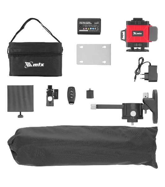 Лазерный уровень м-призм. MTX ML 360-3 Pro SET, 30 м, акк. Li 3000 мА·ч, состоит из 2 частей