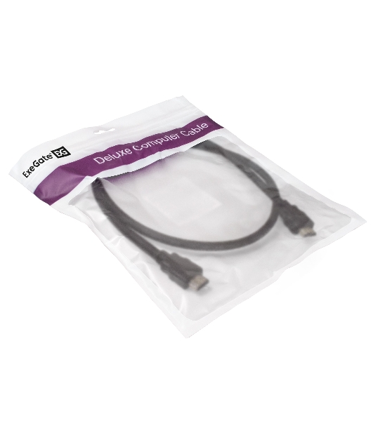 Кабель HDMI Exegate EX287729RUS EX-CC-HDMI2-1.0 (19M/19M, v2.0, 1м, 4K UHD, Ethernet, позолоченные контакты)