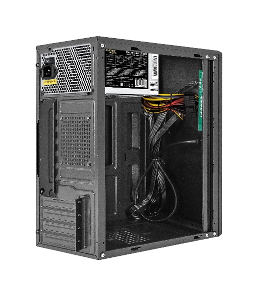Компьютерный корпус Minitower ExeGate BAA-408-UNS450 (mATX, БП UNS450 с вент. 12см, 2хUSB, HD Audio, черный)